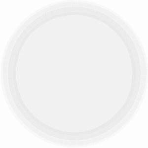 Paper Plate Round  White