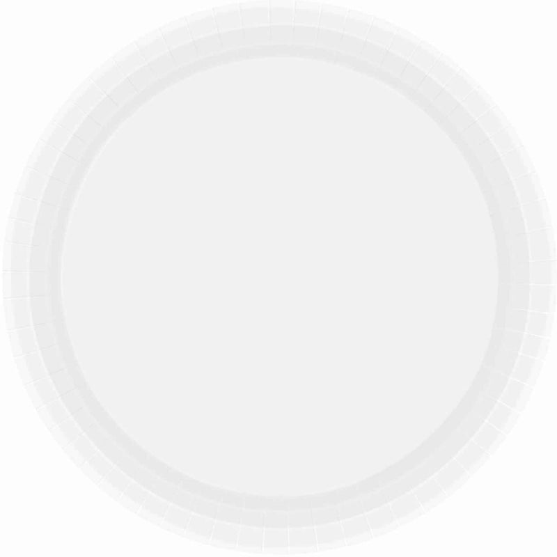 Paper Plate Round  White